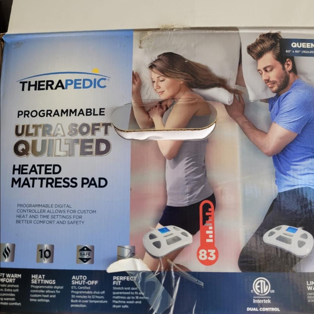 Therapeutic Programmable Ultra Soft Quilted Heated Mattress Pad